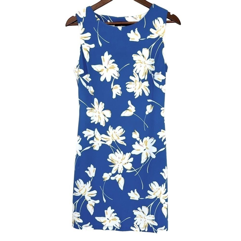 Tommy Hilfiger  sleeveless dress, crew neckline, popover, stretch, knee length